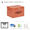 VinneGenzz 2 Pack Storage Bins with Zipper Lid Cotton Linen