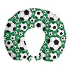 Ambesonne Soccer Travel Pillow Neck Rest, Various Sizes Footballs Pattern
