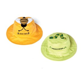 Luvali Kinder Hut UV Wende Sonnenhut Biene-Wurm, Green/Yellow, L