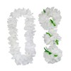 YIKANGHENG 4 Pcs White Artificial Flowers, Hawaiian Leis for Party,