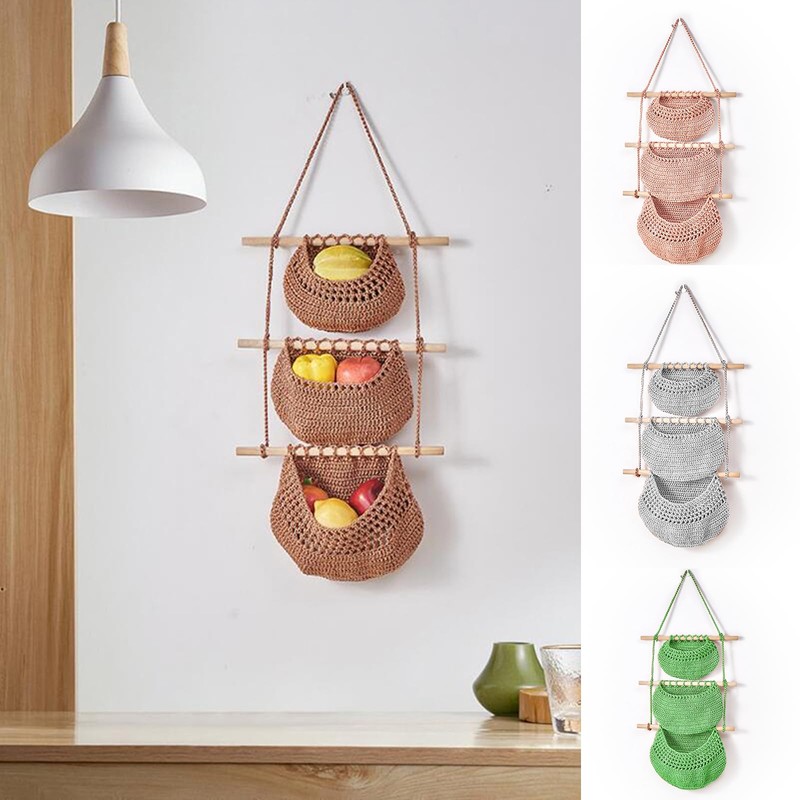 GDWD Set of 3 Hanging Bags, Hanging Organiser, Door Wall