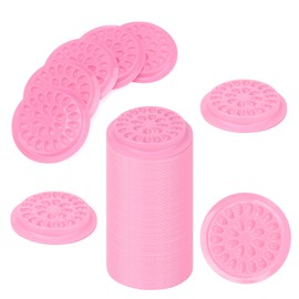 G2PLUS False Eyelashes Glue Holders, 100 PCS Disposable Eyelash Glue Holder Plastic Glue Pallet Pad for Eyelash Extensions (Pink)