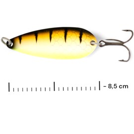 SEABUZZ Asymmetric Blinker 23.5g/8.5 cm - Pike Bass Zander Fishing Lure - Treble Hook Bait - Metal Spoon Hard Bait - Spinner Fishing Sport Set - Fishing Spoon - Pike Bait - Perch Bait (OPR)