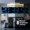 CHKOSDA Digital Wall Clock, Oversize Led Digital Clock Large Display