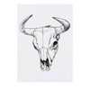 'Cow Skull' Temporary Tattoo - Water Resistant, Skin-Safe, Non-Toxic Transfer