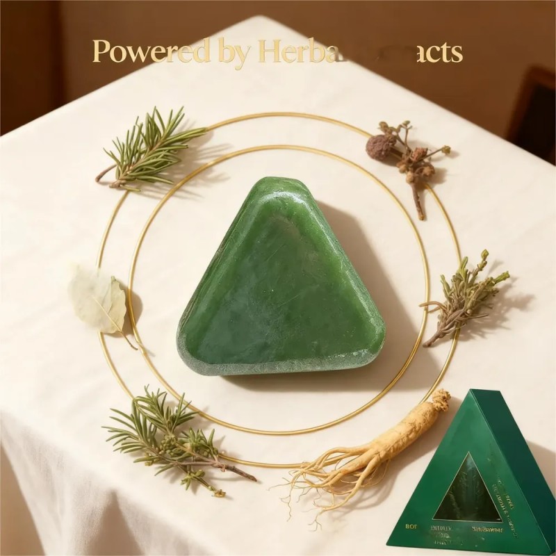 2 Pcs Nature Triangle Shampoo Bar, Triangle Shampoo