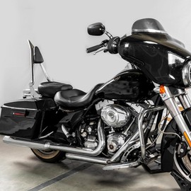 Mofun 27" Tall Passenger Backrest Sissy Bar 1.3" Fat Bar Compatible with 2009-2024 Harley Touring Street Glide Road King Electra Glide Road Glide,Chrome