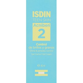ISDIN Teen Skin Acniben Gel Crema, Tratamiento para el Acne Facial Control de Brillos y granos, 40ml