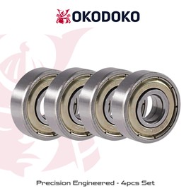 4 Pack of 608ZZ Double Shield Seal Deep Groove Ball Bearings 8mm x 22mm x 7mm ABEC-7