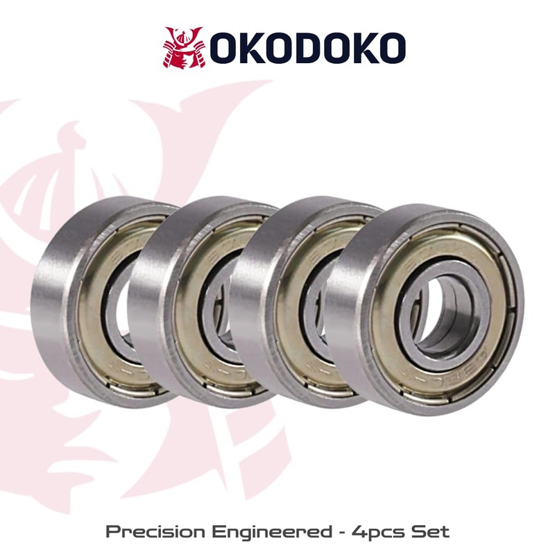 4 Pack of 608ZZ Double Shield Seal Deep Groove Ball