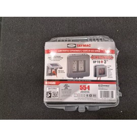 TayMac New, TayMac, ML2450G, 2-Gang Weatherproof Expandable In-Use Cover Gray