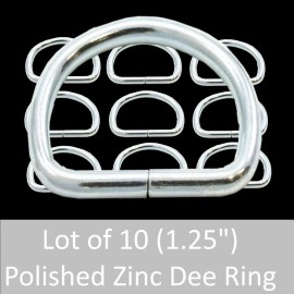 Unbranded {LOT OF 10} 1-1/4" ID Steel Dee Ring Zinc Plated - OEM Liquidation