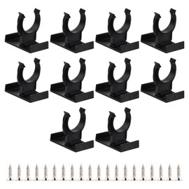 Pack of 10 Kitchen Skirting Board Clips, Kitchen Kickboard Pedestal Clips with 40 Pieces M3.5 x 14 Screws, Step Board Clips 27 mm, Kitchen Pedestal Pedestal Clips