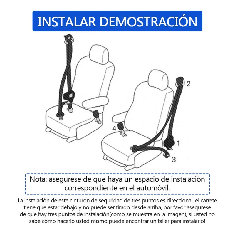 Cinturones De Seguridad Universales Retráctiles De 3 Puntos