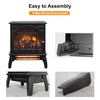Innoflame 18" Electric Fireplace Stove, Freestanding Fireplaces Heater with Realistic