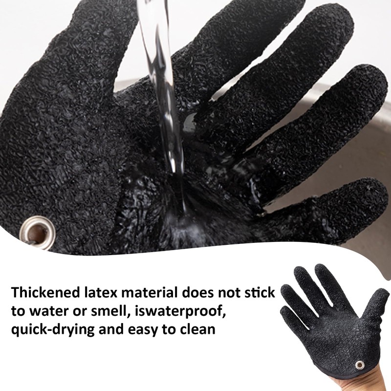 IUSOT 1 Pair Fishing Gloves, Predator Bite-Resistant Waterproof Anti-Cut Glove