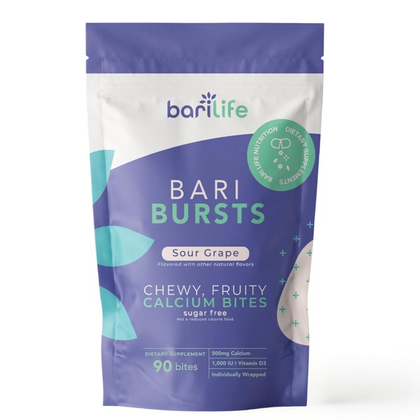 Bari Life Calcium Citrate Bariatric Calcium Chews with 1000 IU