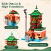 APENGBAOL Japanese Bathhouse Micro Building Blocks, 2657PCS Steampunk Architecture Building