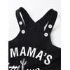 Awxoder Baby Boy Outfit Set Print Tops + Suspender Pants