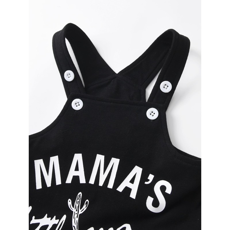 Awxoder Baby Boy Outfit Set Print Tops + Suspender Pants
