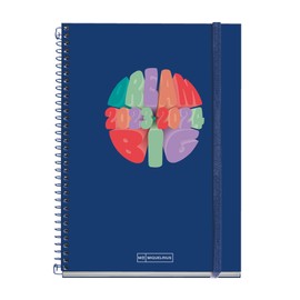 Miquelrius - School Diary 23-24, September 2023 to June 2024, Size 15 x 21.3 cm, Week to View, Dream, Spanish-English