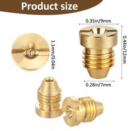2 Pcs 1.1 Orifice Foam Cannon Universal 1.1 Cannon Orifice for Snow Foam Lance Brass 1.1mm Nozzle Tips Universal Thread Tips for Pressure Washer Snow Lance Parts