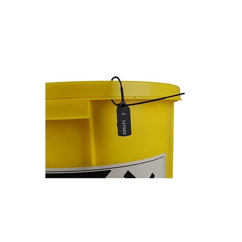 20 X Black Security Tags Numbered Pull Ties Secure Anti-Tamper