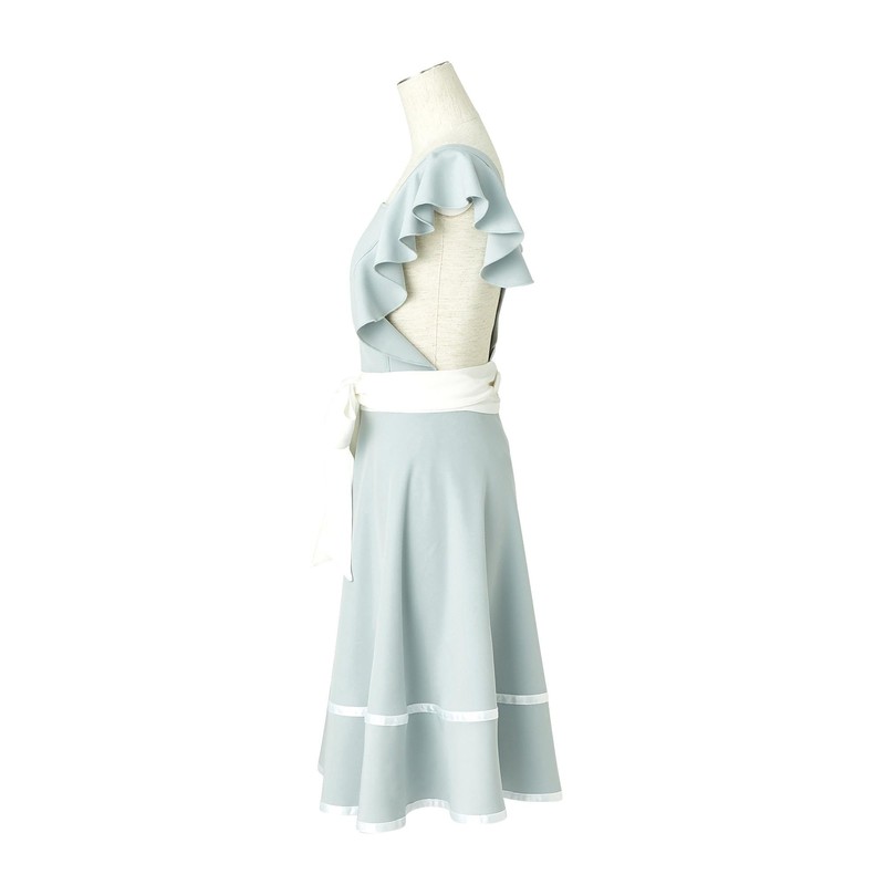 Francfranc Flare Franc Flare Ruffle Full Apron, Gray