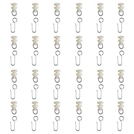 TYRON Carrier Roller with Hooks for Adhesive Curtain Track (Set of 24)