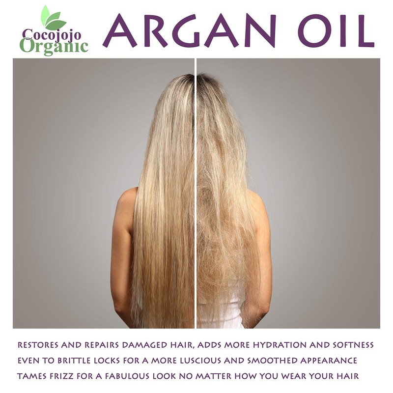Cocojojo Deodorized Argan Oil for Hair Treatment Oils, Pure Argan