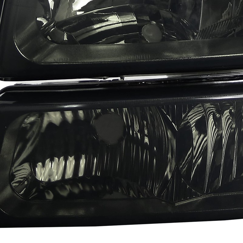 Spec-D Tuning Headlight Smoke + Bumper Lights Lamps W/Clear Reflector