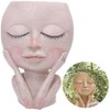 Girls Face Head Planter Flower Container Safe Nontoxic Garden Decor