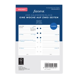 Filofax Pocket 1 Week on 2 Pages Vertical (German) 2025