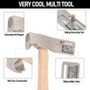 Magnetic Roofing Hammer, Multifunctional Magnet Roofing Hatchet with Wood Handle,