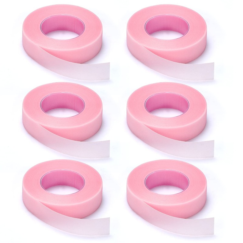 TEOYALL 6 Rolls PE Lash Extension Tapes, Adhesive Breathable Micropore