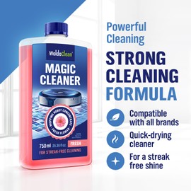 WoldoClean Robot Vacuum Floor Cleaner for 75-150 Uses - compatible with Tineco, Roborock & More, 25oz Concentrate, Fresh Flower Scent