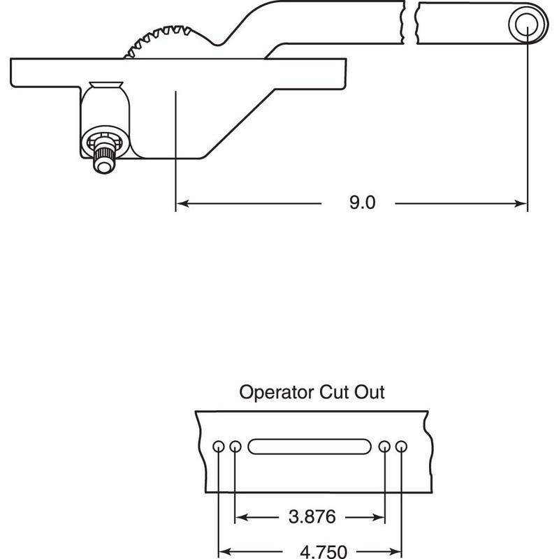 Truth TH 23014 Single Arm Operator, Left Hand, Bronze, Stainless