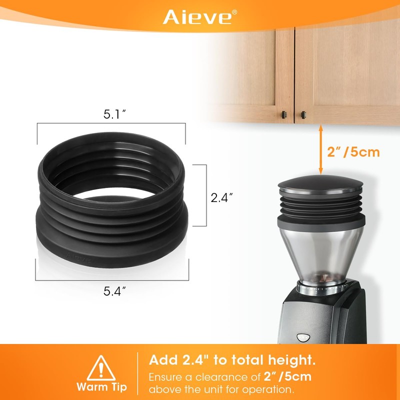 Aieve Silicone Coffee Hopper Bellow Compatible with Baratza Encore Grinder