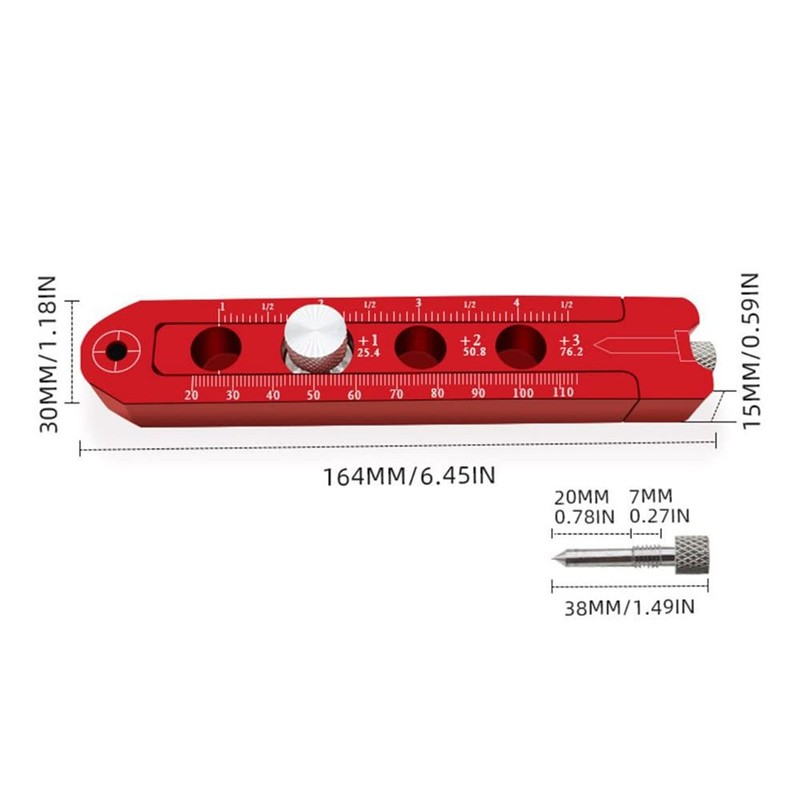 Woodworking Aluminum Alloy Circular Drawing Tool,Fixed-Point Marking Gauge Woodworking Compass