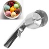 Cuchara para helado de 2 uds, cilíndrica de acero inoxidable,