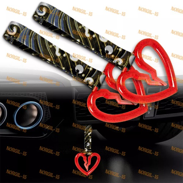 Unbranded Crystal Broken Heart TSURIKAWA Red RIng Train Bus Handle