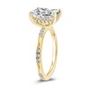 Effinny 3.5ct Solitaire Radiant Cut Engagement Ring,Yellow Gold Plated 925