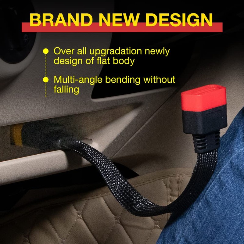 LAUNCH OBD2 Extension Cable Full 16Pin Male to Female OBDII