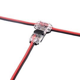 Brightfour Wire Connectors - Pack of 12 Low Voltage T Tap Wire Connectors T Type 2 Pin