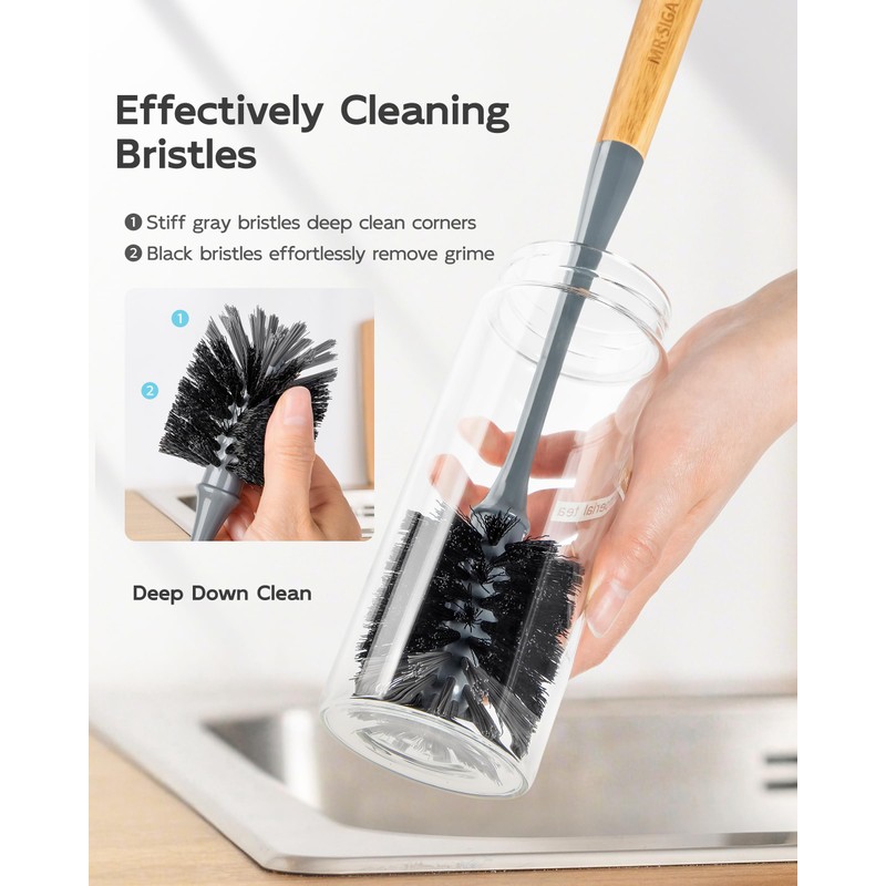 MR.SIGA Water Bottle Brush, Long Handle Bottle Brush for Water