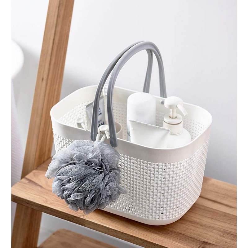 UUJOLY Portable Shower Caddy Basket Tote, Plastic Storage Basket with