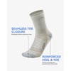 SAMSOX 2-Pack Merino Wool Hiking Sock, Made in USA, Oatmeal