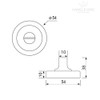 Copper Thumb Turn Lock & Release for Bathroom and Toilet
