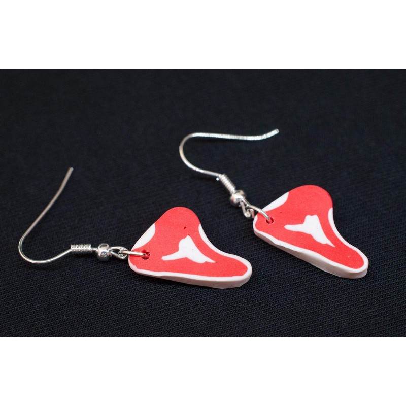 Barbecue Steak Earrings cooking meat Entrecôte Nackensteak Miniblings Earrings
