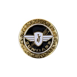 Sticker Emblem Diameter 64 mm Round Shiny Gold for Zündapp